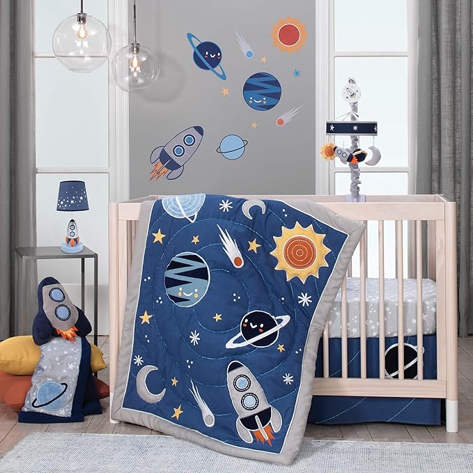 Milky Way Space Galaxy Baby Crib Bedding Set by Lambs & Ivy