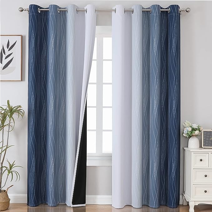 Ombre Curtains for Boy Nursery