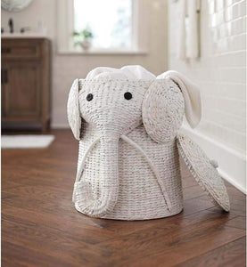 Elephant Laundry Basket with Lid