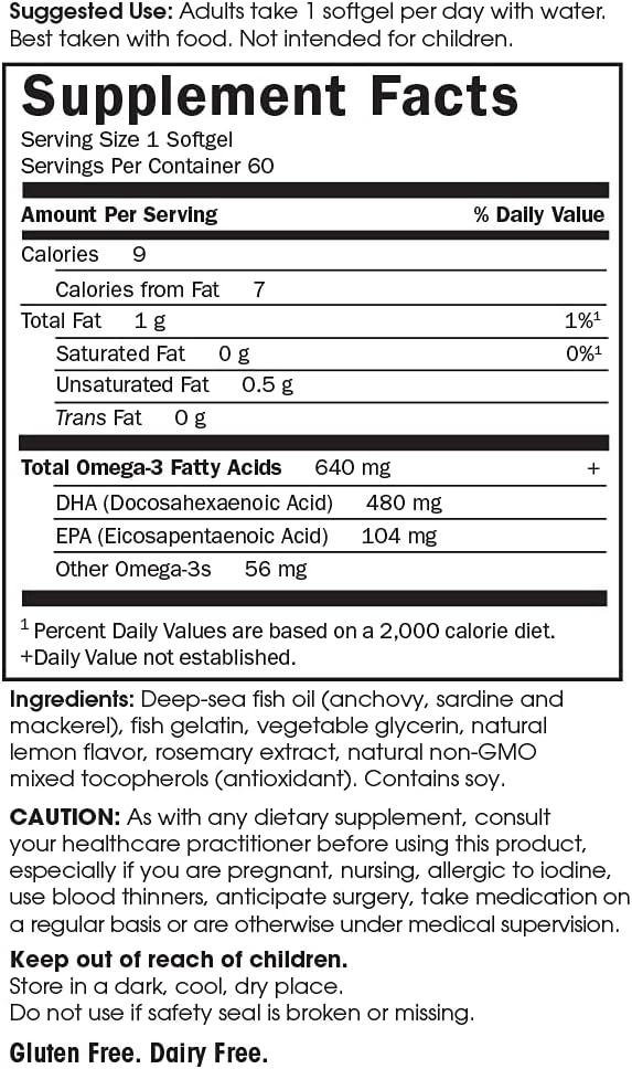 Prenatal DHA Omega 3 Fish Oil by Garden of Life