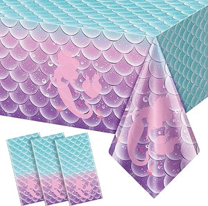 Mermaid Birthday Party Tablecloth