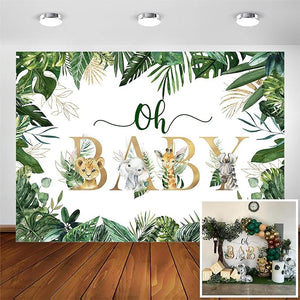 Oh Baby Backdrop for Baby Shower Decoration