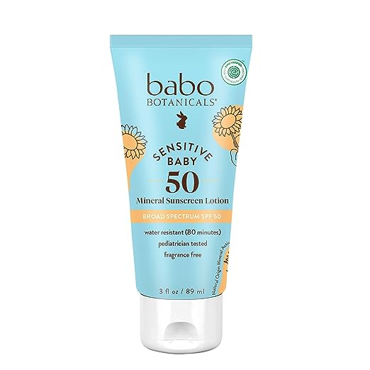 Mineral Sunscreen SPF50 for Sensitive Baby by Babo Botanicals