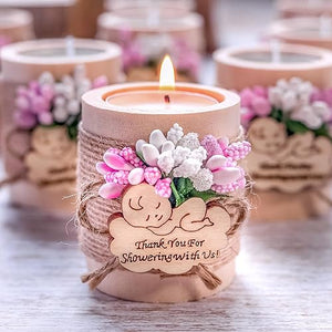 Wood Candle Holders, Baby Shower Favors