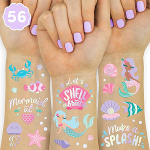 Under The Sea Mermaid Temporary Tattoos